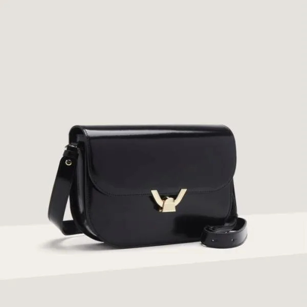 Coccinelle Dew Shiny Calf Medium Noir Women Coccinelle Crossbody Bags Coccinelle Dew Shiny Calf Medium Noir Women Coccinelle Crossbody Bags