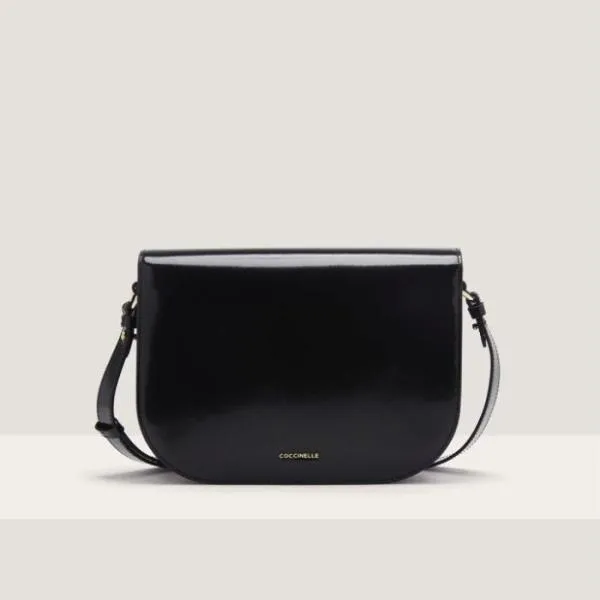 Coccinelle Dew Shiny Calf Medium Noir Women Coccinelle Crossbody Bags Coccinelle Dew Shiny Calf Medium Noir Women Coccinelle Crossbody Bags