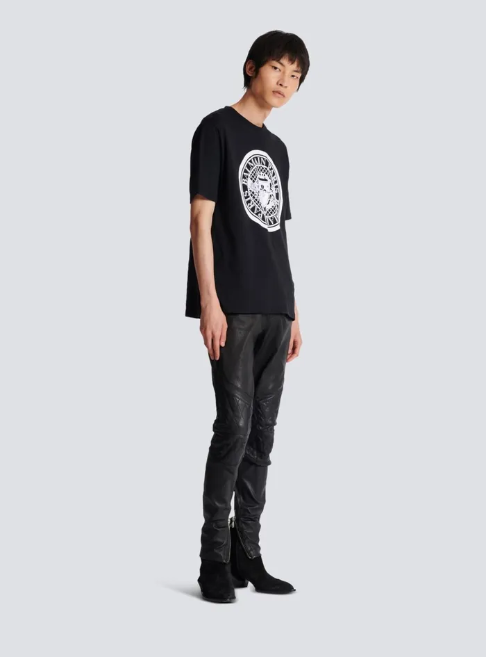 Coin Tshirt Black Men Balmain TShirts