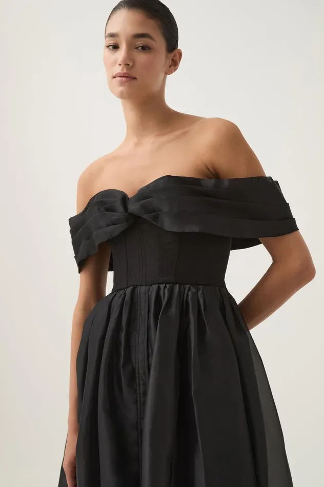 Cordelia Corseted Maxi Dress Black Women Aje Maxi Dresses