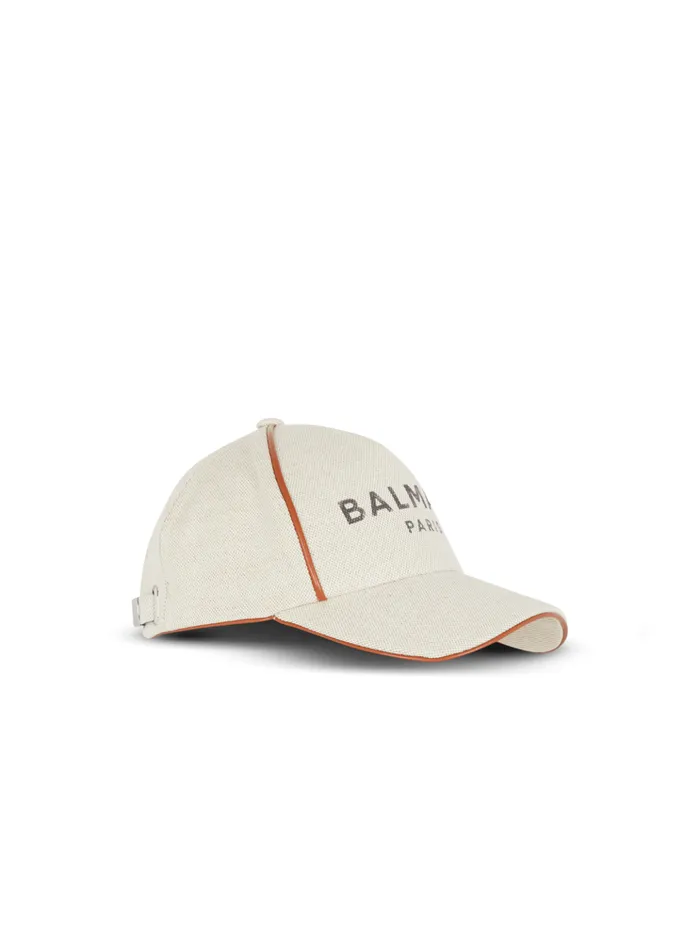 Cotton BArmy Cap With Logo White Women Balmain Hats And Caps