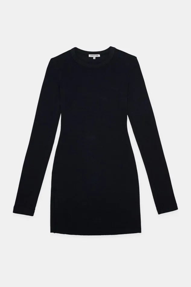 COTTON CITIZEN DRESSES Verona Crew Mini Dress Jet Black 8211 Women
