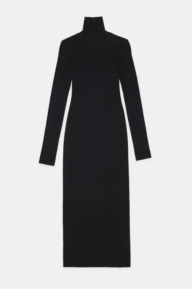 COTTON CITIZEN DRESSES Verona Turtleneck Maxi Dress Jet Black 8211 Women