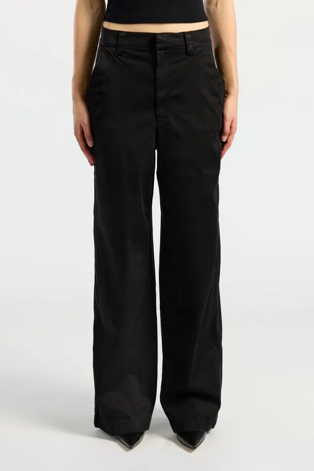 COTTON CITIZEN PANTS London Relaxed Pant Jet Black 8211 Women