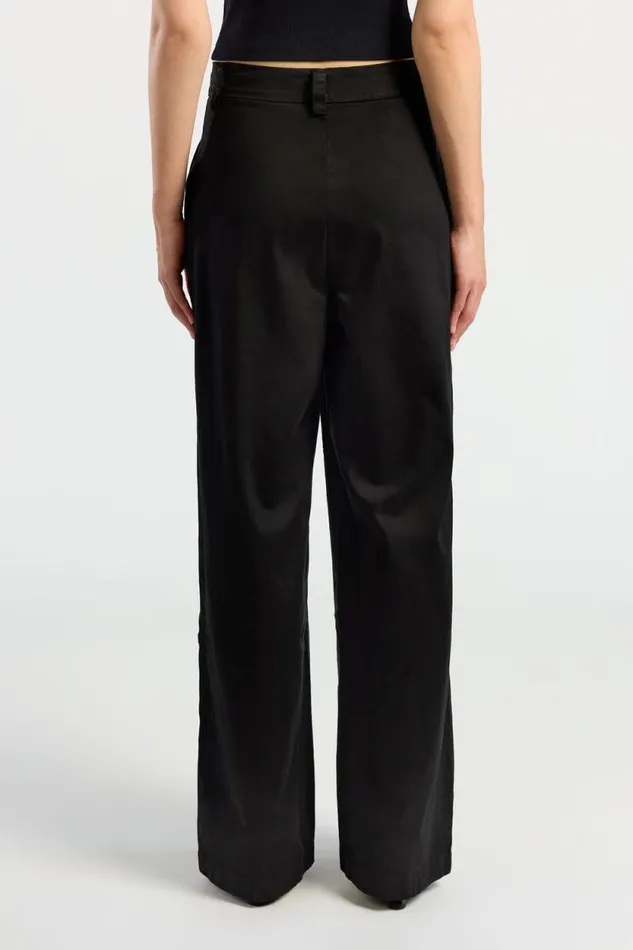 COTTON CITIZEN PANTS London Relaxed Pant Jet Black 8211 Women