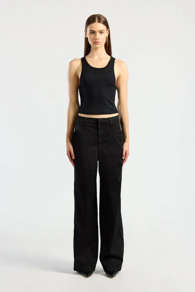 COTTON CITIZEN PANTS London Relaxed Pant Jet Black 8211 Women
