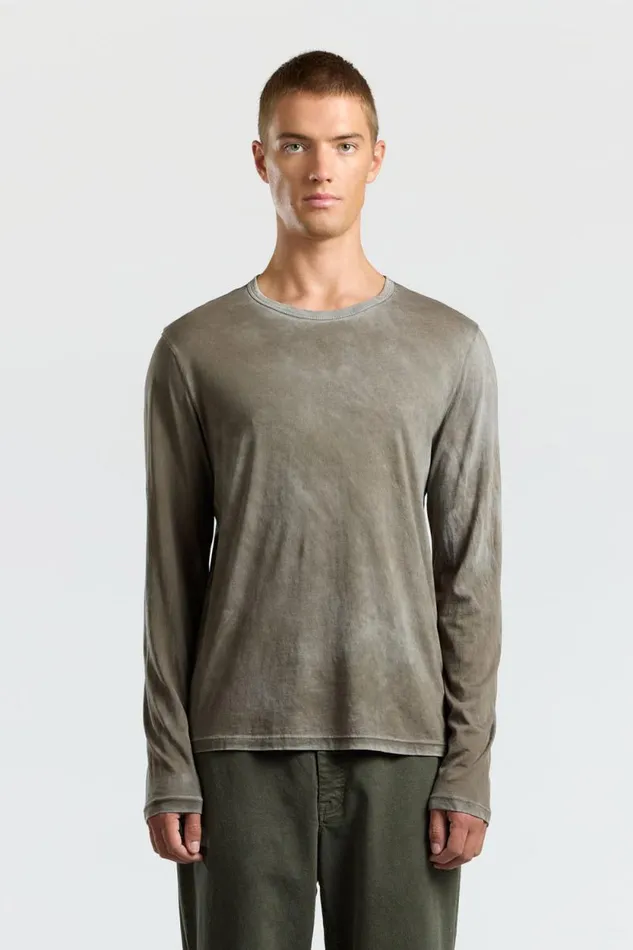 COTTON CITIZEN SHIRTS Classic Crew Long Sleeve Shirt Vintage Taupe 8211 Men