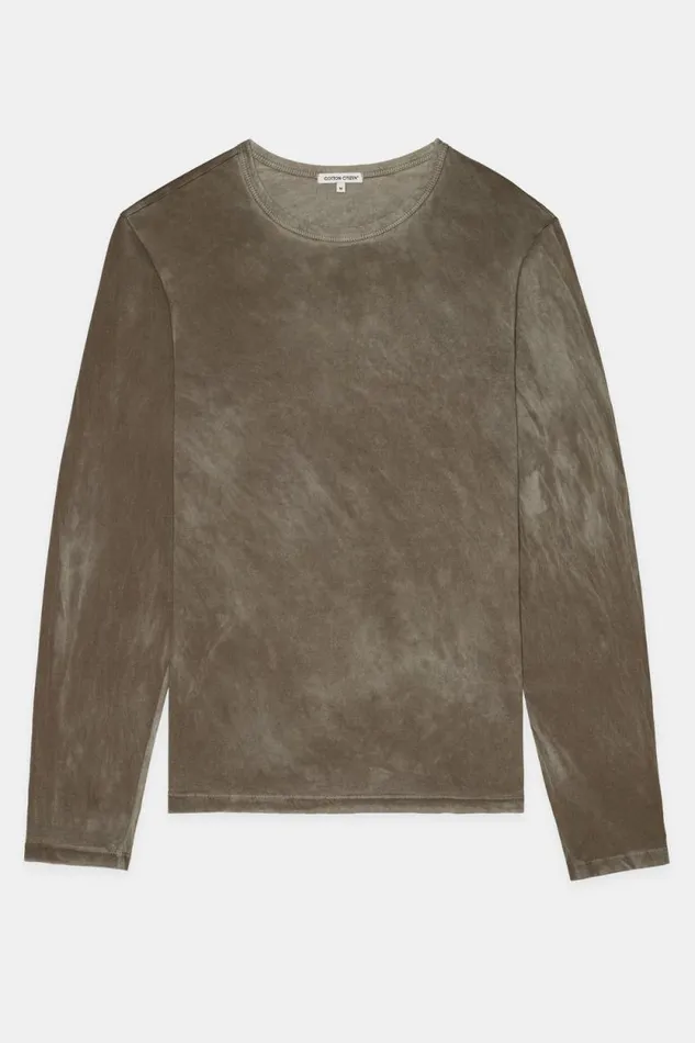 COTTON CITIZEN SHIRTS Classic Crew Long Sleeve Shirt Vintage Taupe 8211 Men