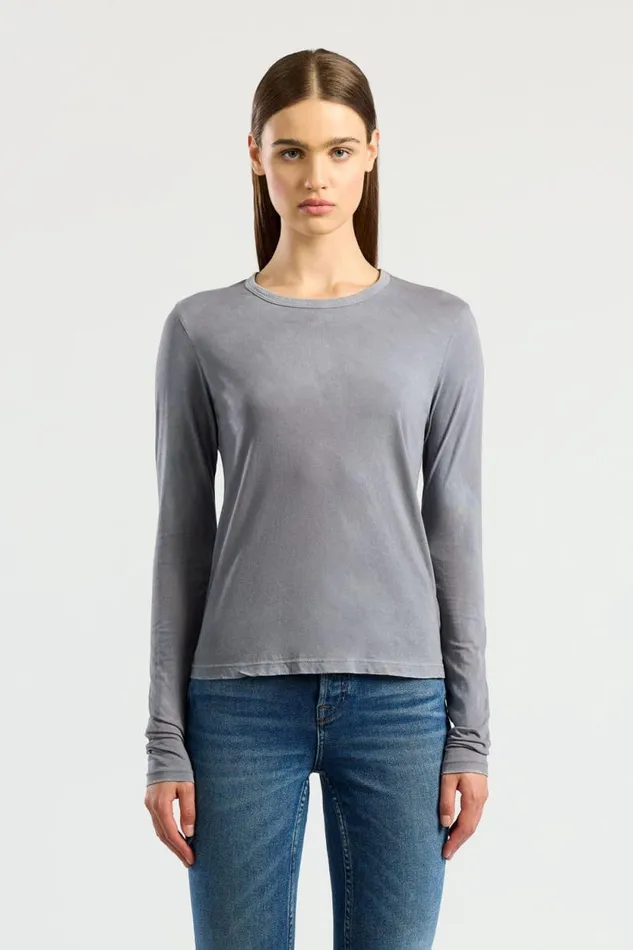 COTTON CITIZEN SHIRTS Standard Long Sleeve Shirt Vintage Natural Blue 8211 Women