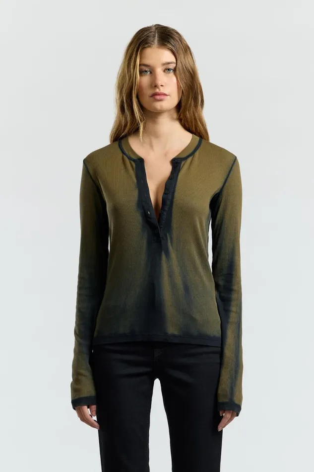 COTTON CITIZEN SHIRTS Verona Henley Carbon Cast 8211 Women