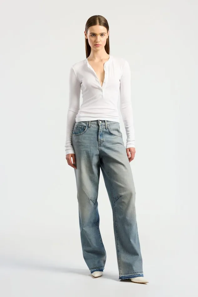 COTTON CITIZEN SHIRTS Verona Henley White 8211 Women