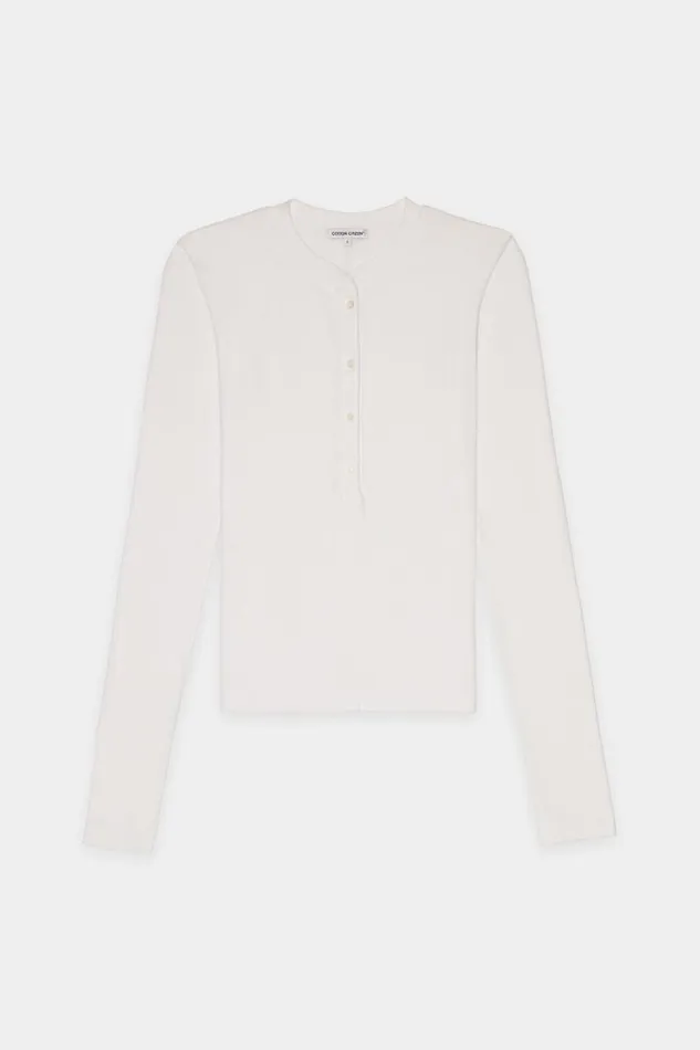 COTTON CITIZEN SHIRTS Verona Henley White 8211 Women