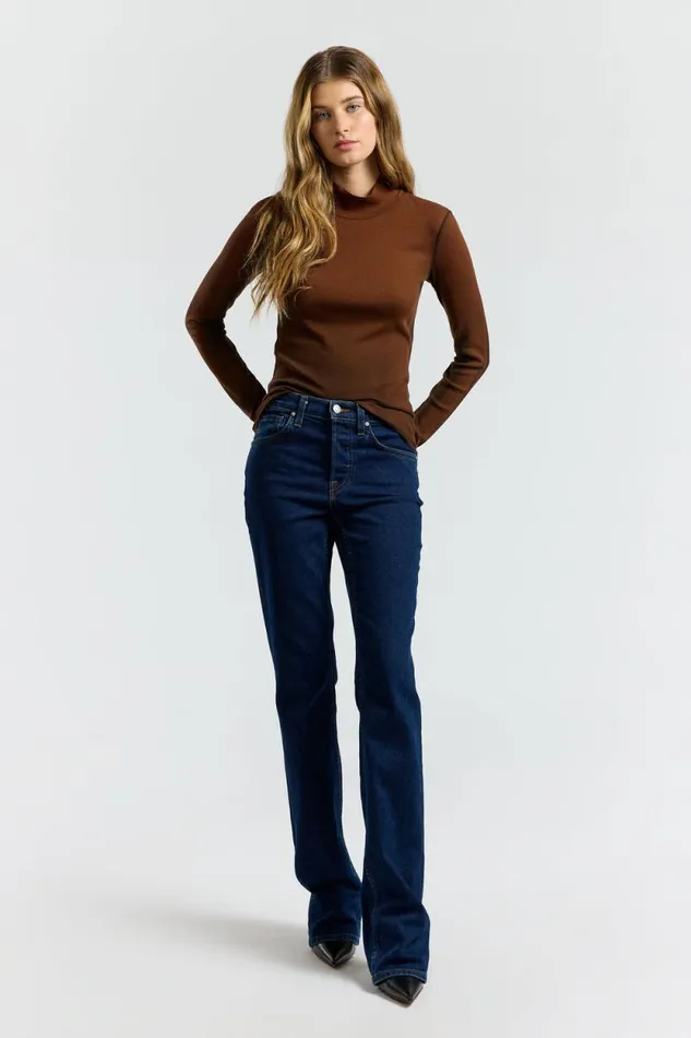 COTTON CITIZEN SHIRTS Verona Turtleneck Chestnut Cast 8211 Women