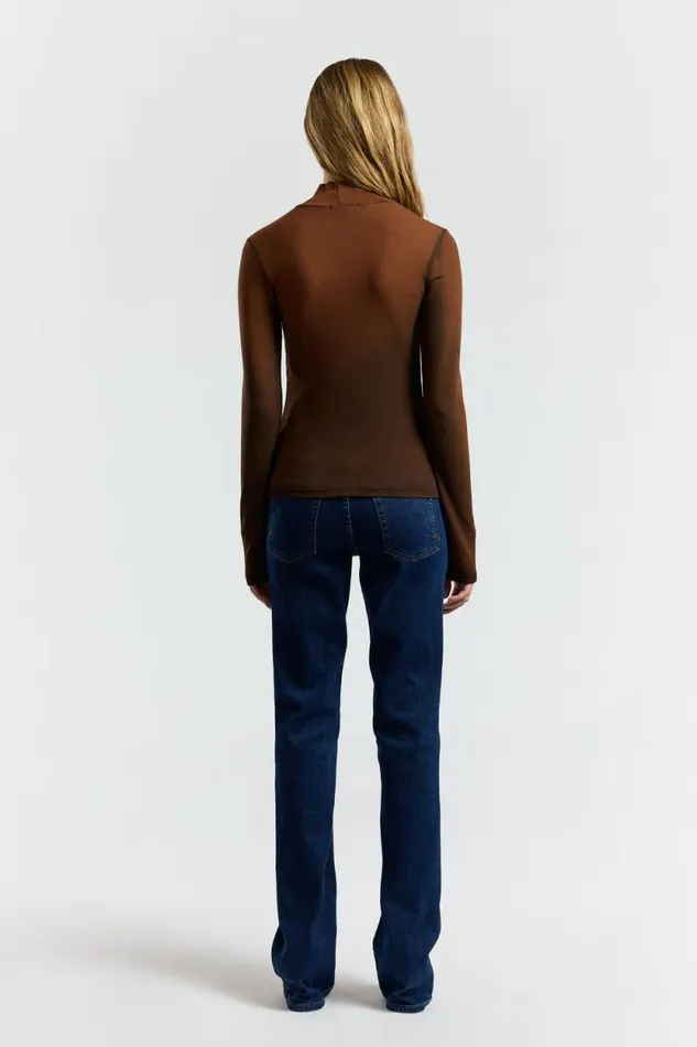 COTTON CITIZEN SHIRTS Verona Turtleneck Chestnut Cast 8211 Women