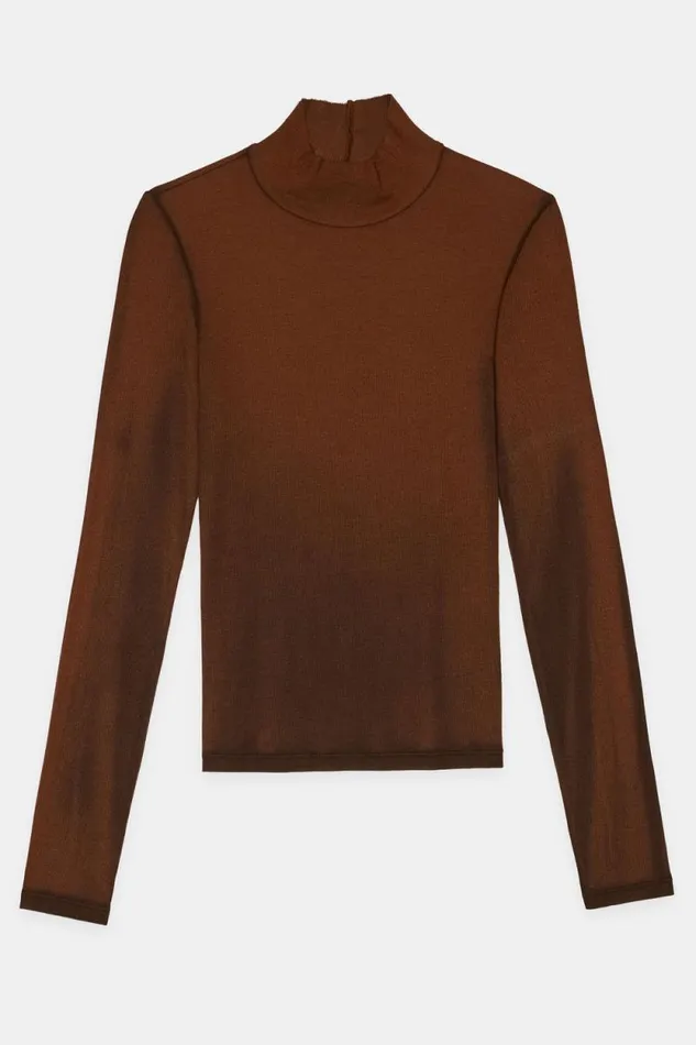 COTTON CITIZEN SHIRTS Verona Turtleneck Chestnut Cast 8211 Women