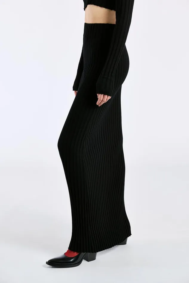 COTTON CITIZEN SKIRTS Capri Maxi Skirt Jet Black 8211 Women