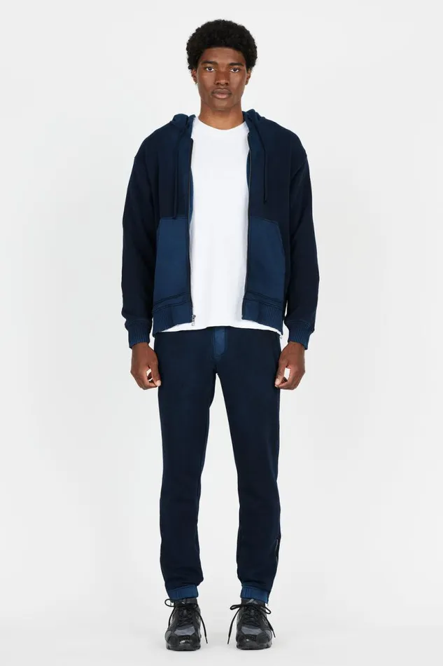COTTON CITIZEN SWEATSHIRTS Bronx Zip Hoodie Sale Vintage Navy 8211 Men