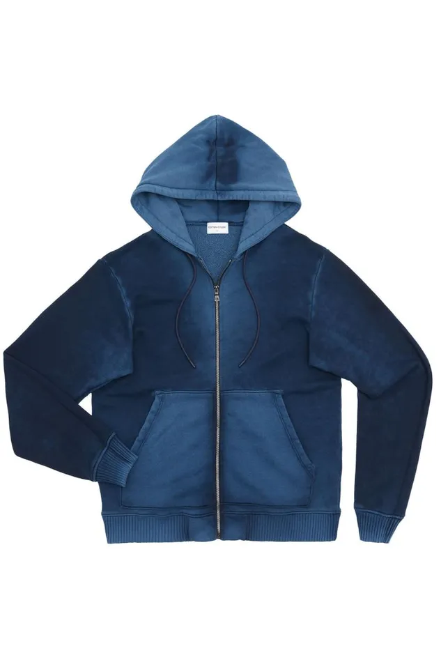 COTTON CITIZEN SWEATSHIRTS Bronx Zip Hoodie Sale Vintage Navy 8211 Men
