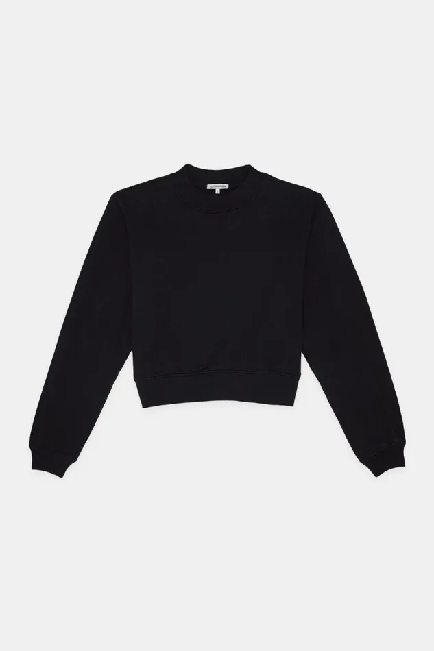 COTTON CITIZEN SWEATSHIRTS Milan Crew Sweatshirt Jet Black 8211 Women