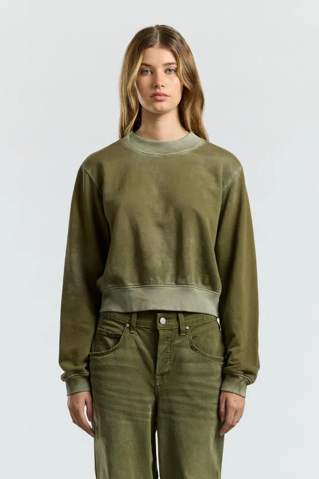 COTTON CITIZEN SWEATSHIRTS Milan Crew Sweatshirt Vintage Fern 8211 Women