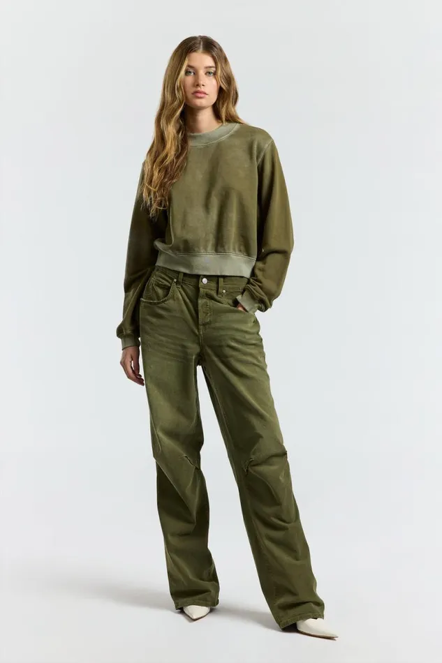COTTON CITIZEN SWEATSHIRTS Milan Crew Sweatshirt Vintage Fern 8211 Women