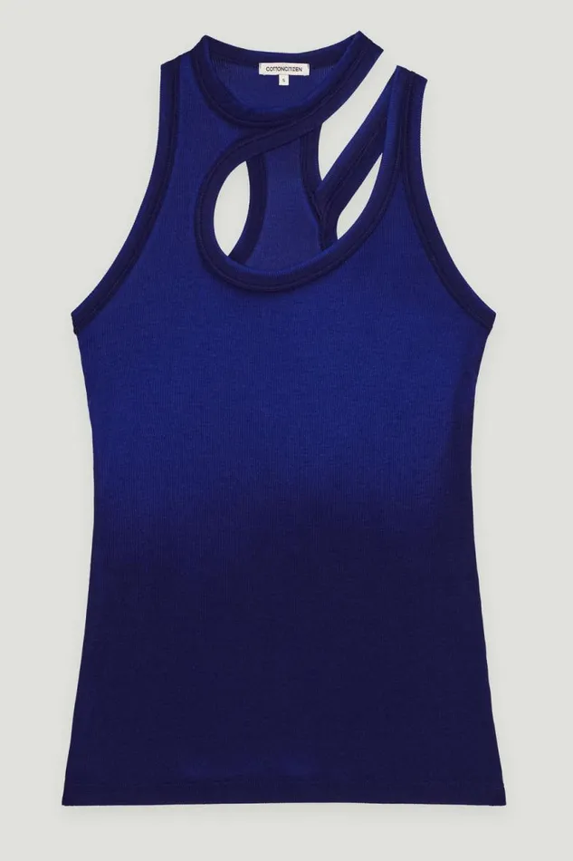 COTTON CITIZEN TANKS Verona Cut Out Tank Royal Blue Cast 8211 Women