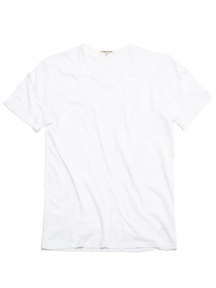 COTTON CITIZEN TEES Classic VNeck Tee White 8211 Men