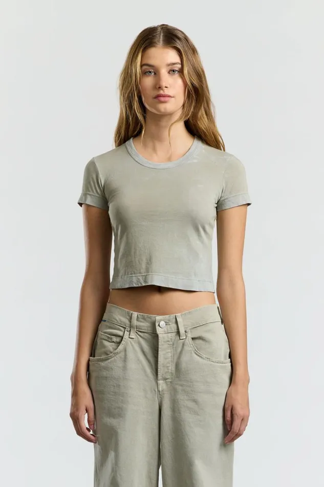 COTTON CITIZEN TEES Standard Baby Tee Vintage Chalk 8211 Women