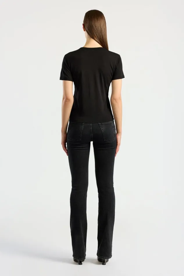 COTTON CITIZEN TEES Standard VNeck Tee Jet Black 8211 Women