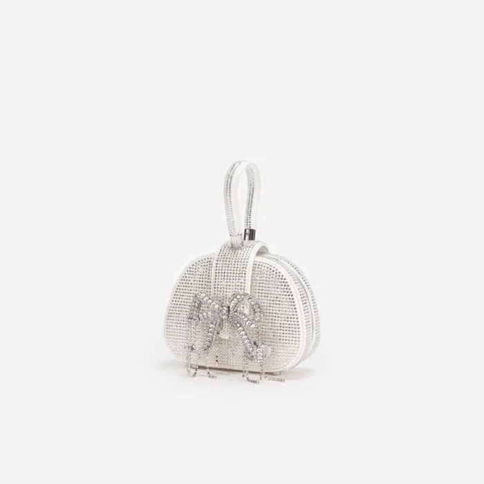 Cream Rhinestone Top Handle Micro Bag Women Self Portrait Micro Cream Rhinestone Top Handle Micro Bag Women Self Portrait Micro