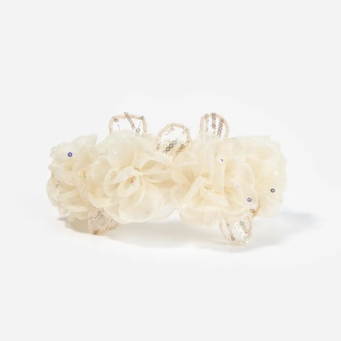 Cream Sequin Tulle Headband Kids Self Portrait Party Dresses Cream Sequin Tulle Headband Kids Self Portrait Party Dresses