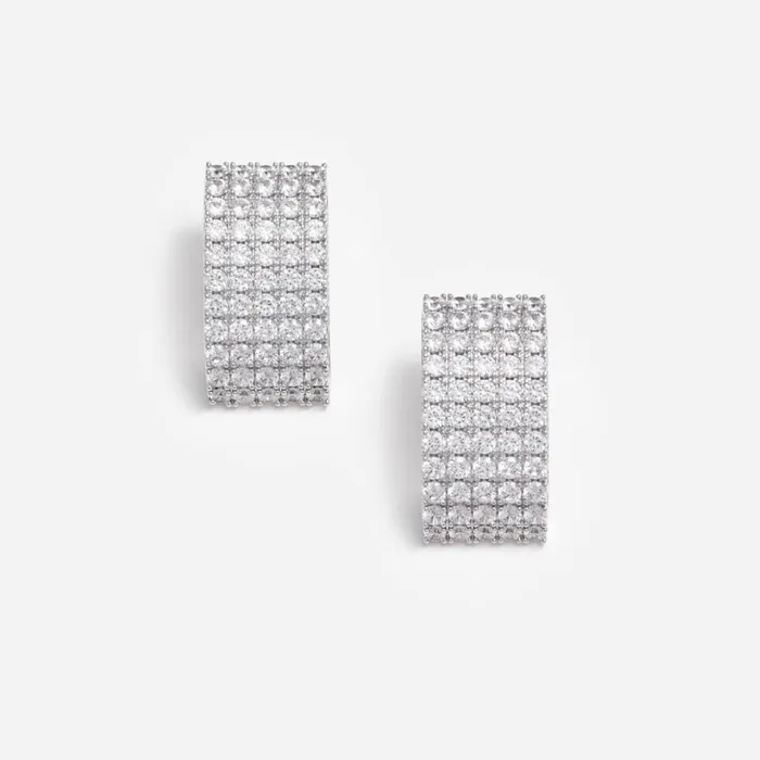 Crystal Chainmail Earrings Women Self Portrait Jewellery