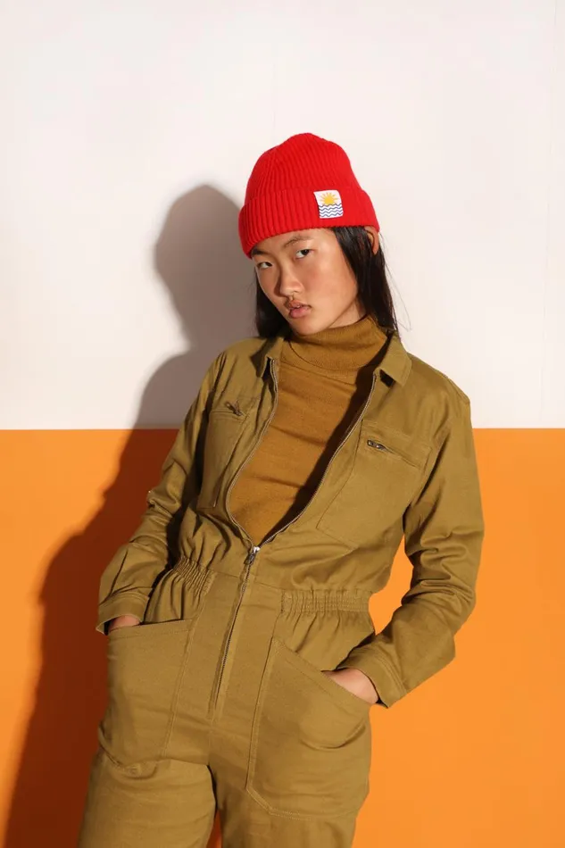 Danny Stretch Drill Boilersuit Chartreuse Womens LF Markey One Pieces