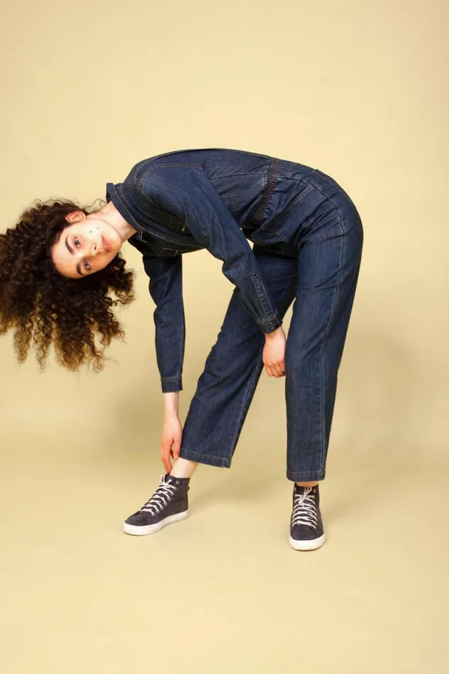 Danny Stretch Drill Boilersuit Raw Denim Womens LF Markey One Pieces