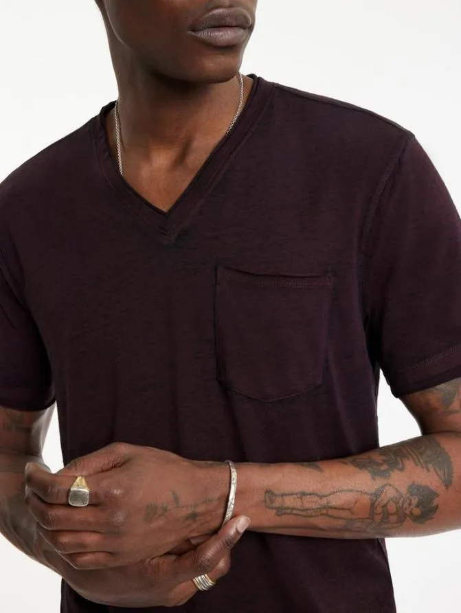 DAVIS VNECK Bordeaux Clothing John Varvatos TShirts