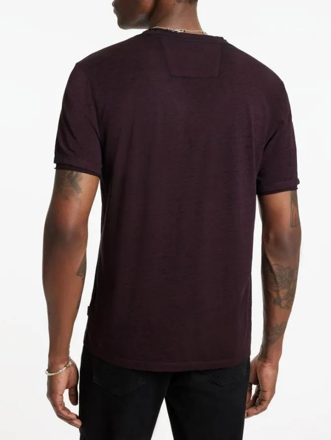 DAVIS VNECK Bordeaux Clothing John Varvatos TShirts