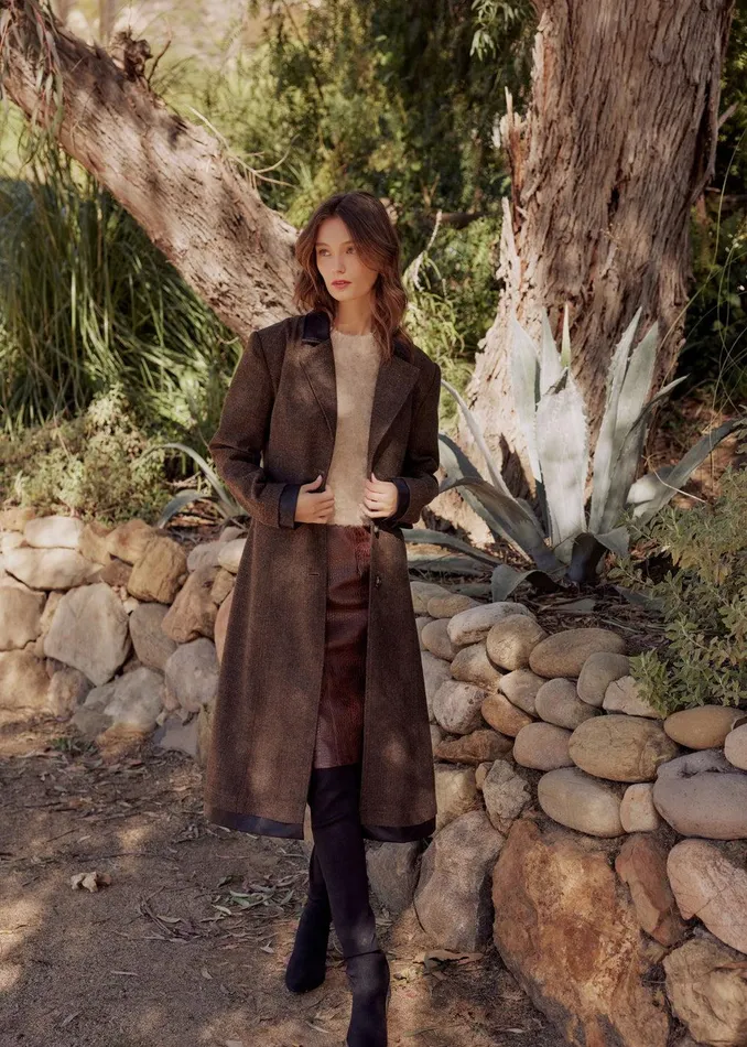 Delfina Coat Brownmulti Women Lost Wander Outerwear