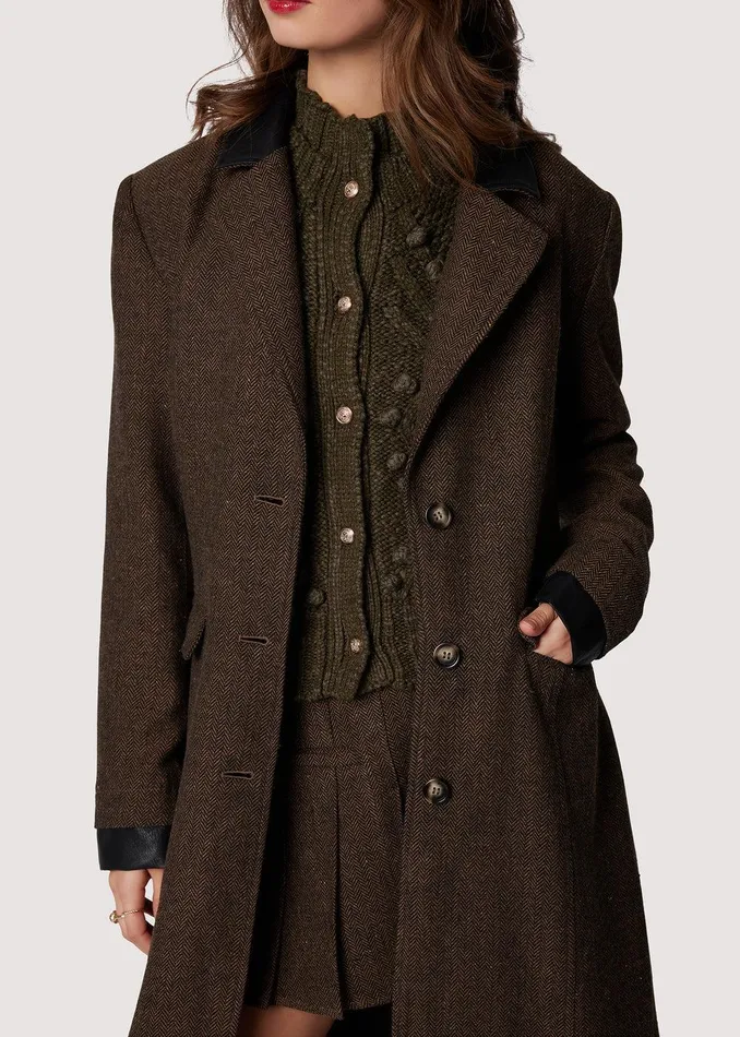 Delfina Coat Brownmulti Women Lost Wander Outerwear
