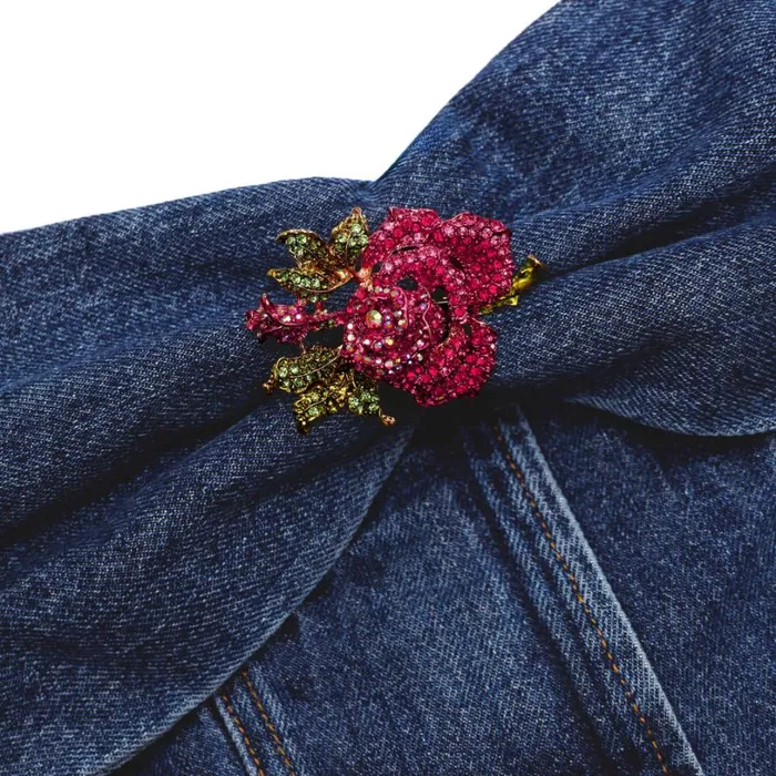 Denim Bandeau Top Women Self Portrait Denim