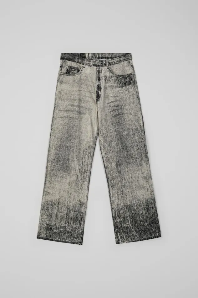 Denim Men Camper Denim Faded Black Paint Print Denim Jeans Denim Men Camper Denim Faded Black Paint Print Denim Jeans
