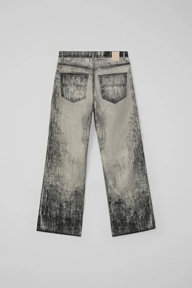 Denim Men Camper Denim Faded Black Paint Print Denim Jeans Denim Men Camper Denim Faded Black Paint Print Denim Jeans