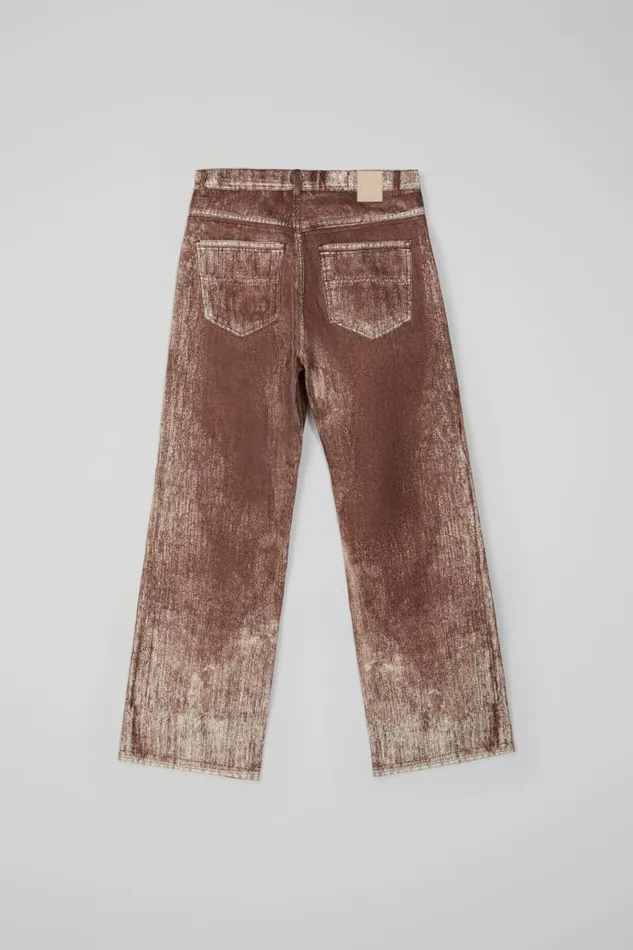Denim Men Camper Denim Terracotta Paint Print Denim Jeans