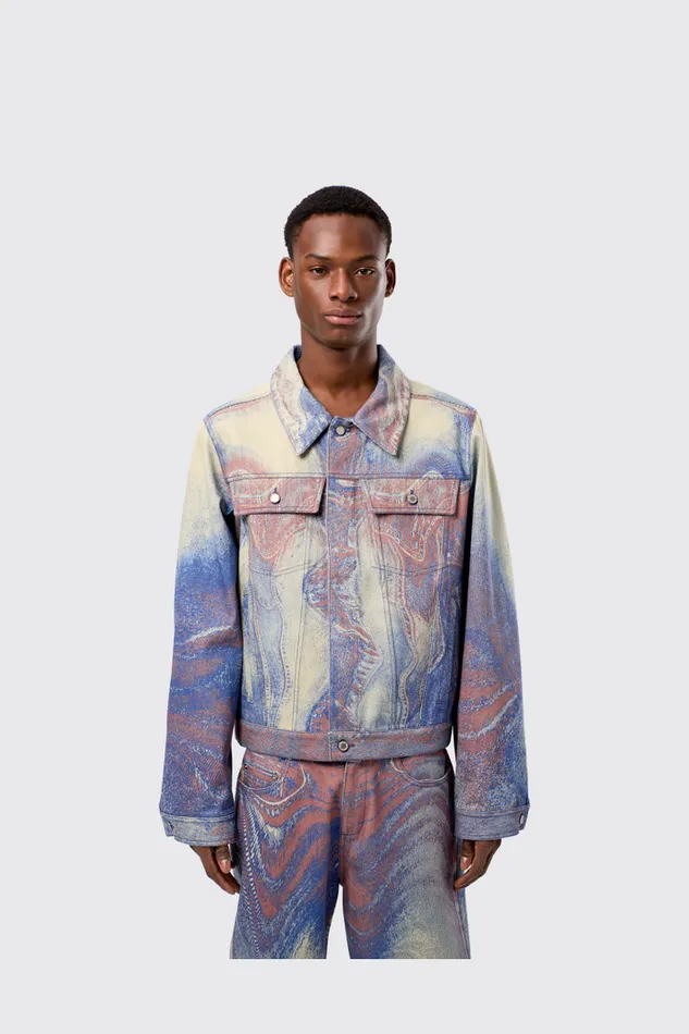 Denim Women Camper Denim Jacket BlueBeigeRed Denim Jacket