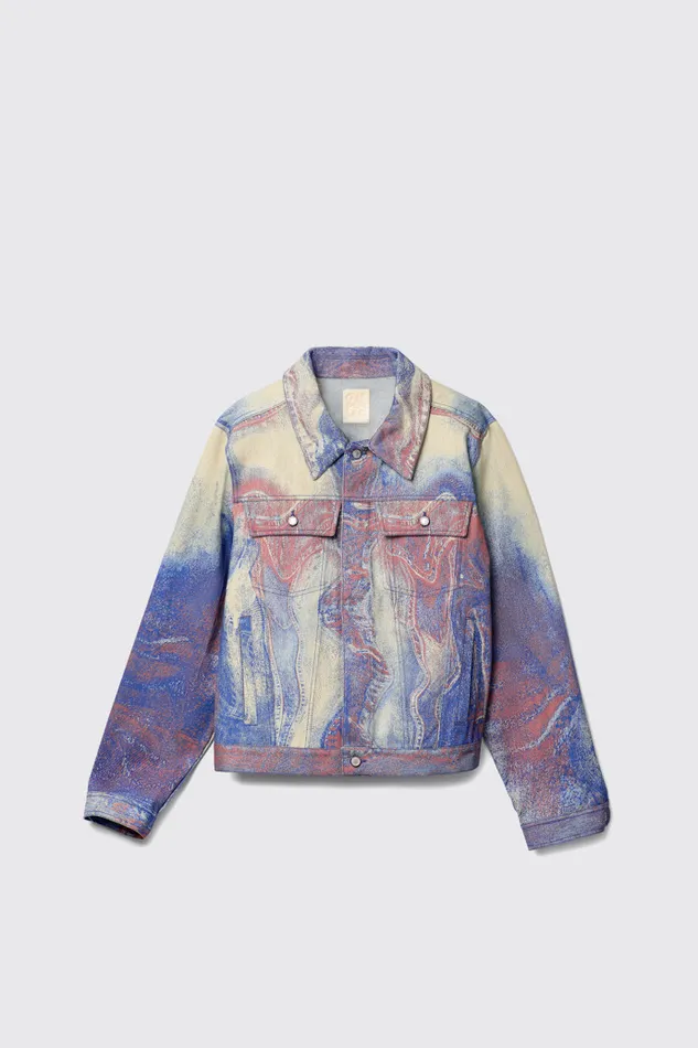 Denim Women Camper Denim Jacket BlueBeigeRed Denim Jacket