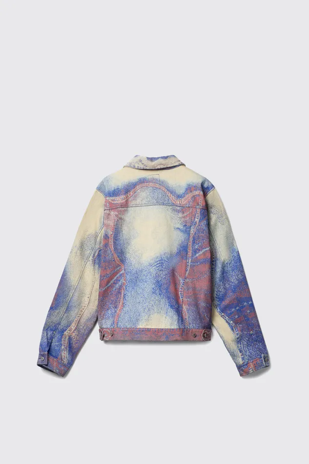 Denim Women Camper Denim Jacket BlueBeigeRed Denim Jacket