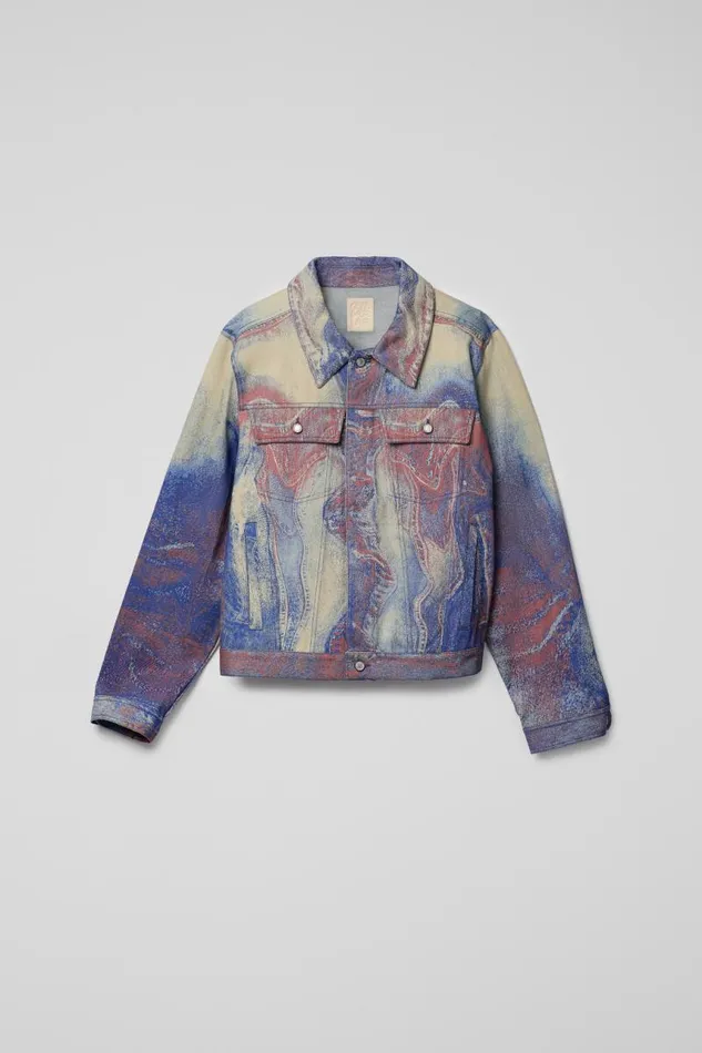 Denim Women Camper Denim Jacket BlueBeigeRed Denim Jacket
