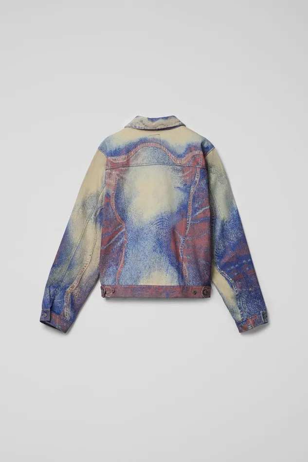 Denim Women Camper Denim Jacket BlueBeigeRed Denim Jacket