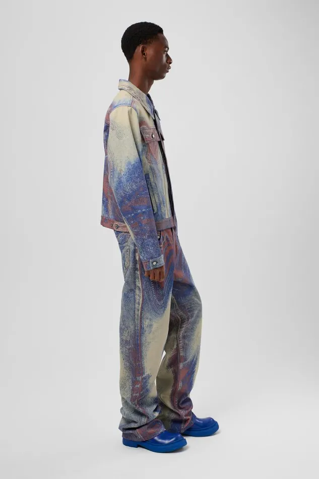 Denim Women Camper Denim Jacket BlueBeigeRed Denim Jacket