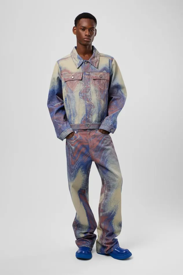 Denim Women Camper Denim Jacket BlueBeigeRed Denim Jacket