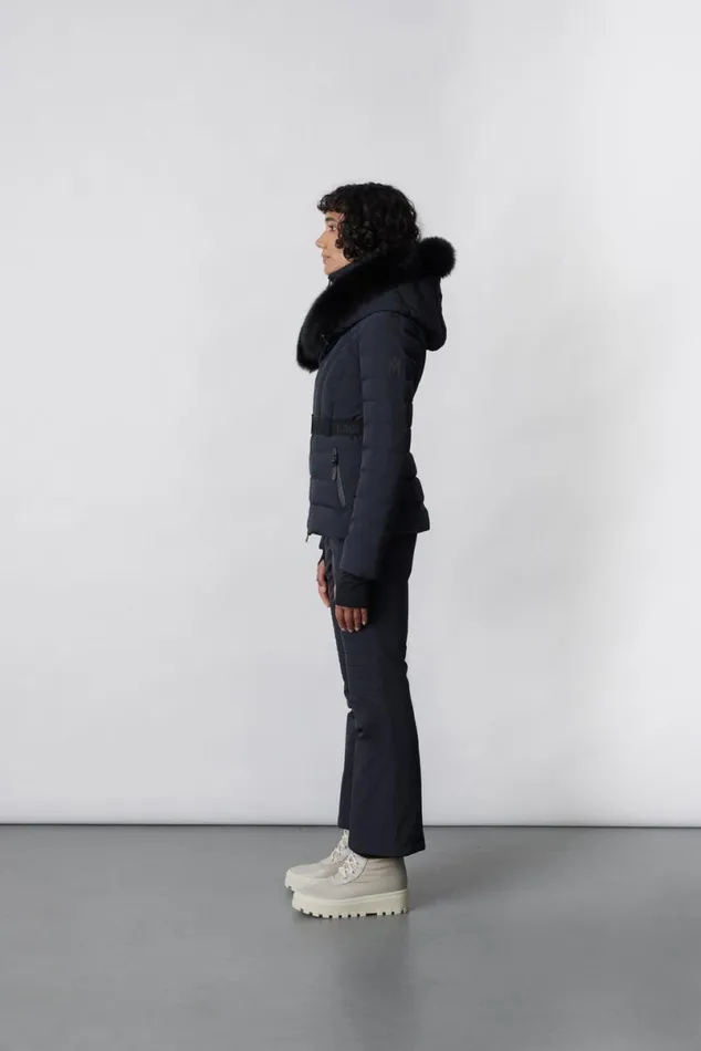 Downs and Jackets Women Mackage ELITA Down Ski Jacket With Removable Blue Fox Fur Trim Mint Downs and Jackets Women Mackage ELITA Down Ski Jacket With Removable Blue Fox Fur Trim Mint